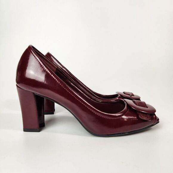 Old Money Heels Womens 6 Career Wear Open Toe Feminine Pin Up Rockabilly Retro - Picture 3 of 14